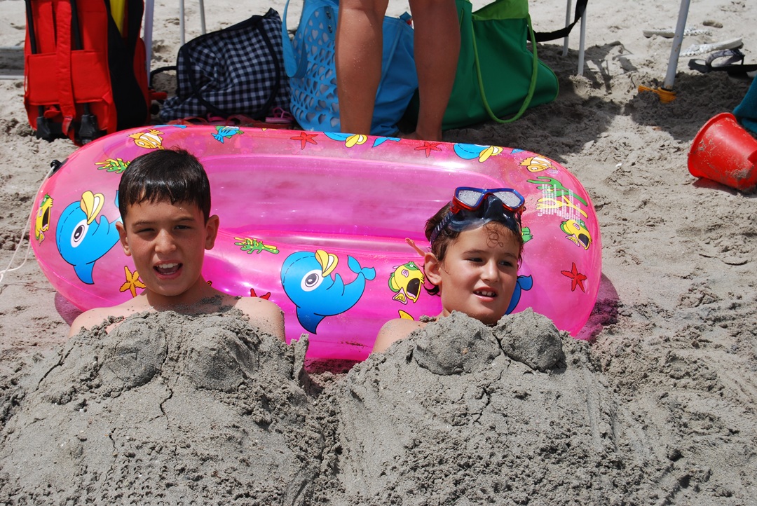 En la playa